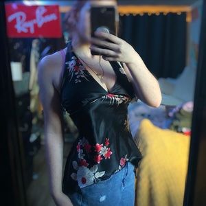 Pretty silk vintage top✨